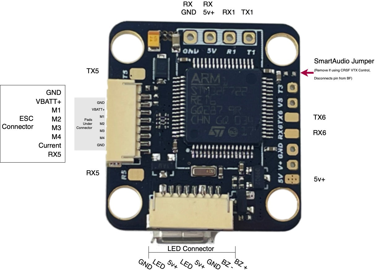 Tiny's LEDs Unity Mini F7 Flight Controller v1.1