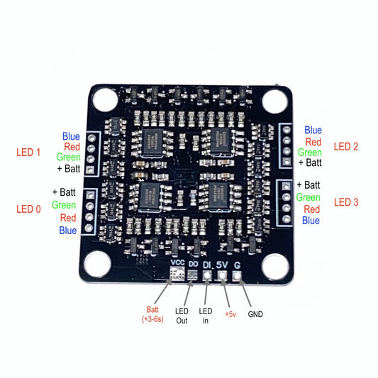 RGB > WS2812 LED Adapter Board 4 Channel