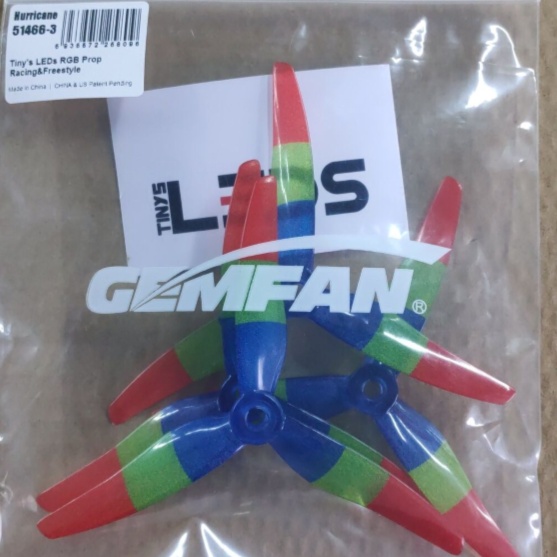 Gemfan Hurricane 51466 Propeller Tiny's LEDs RGB Edition (Set of 4)